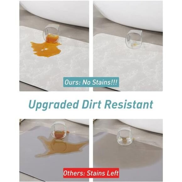 Bath Mat-Bathroom Mat Bathroom Rug Absorbent Stain Resistant-Non Slip Quick Dry - Picture 3 of 7